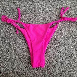 NWOT Pink Tie Side Bikini Bottom S